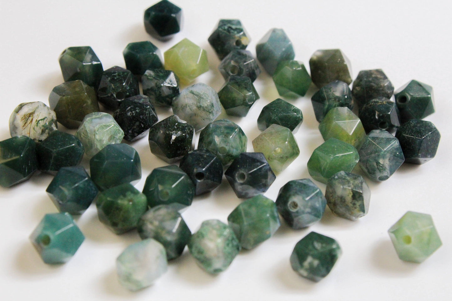 Flourish Necklace - Moss Agate
