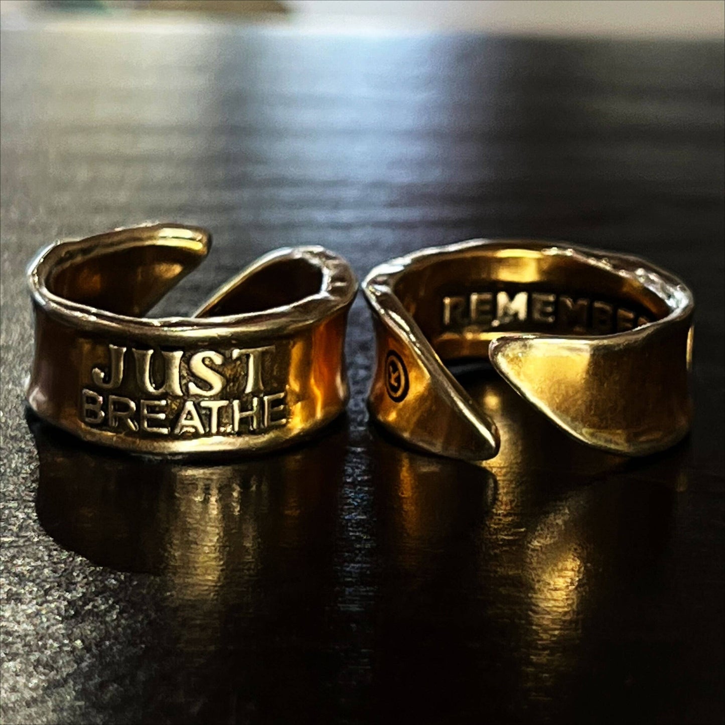Just Breathe Remember Ring