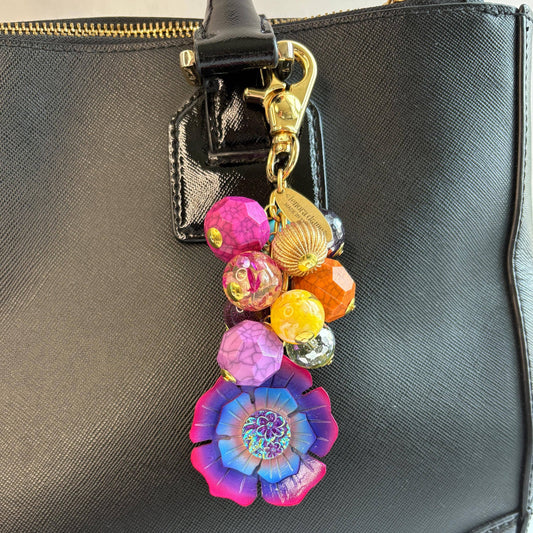 Lenora Dame - Floral Beaded Bag Charm