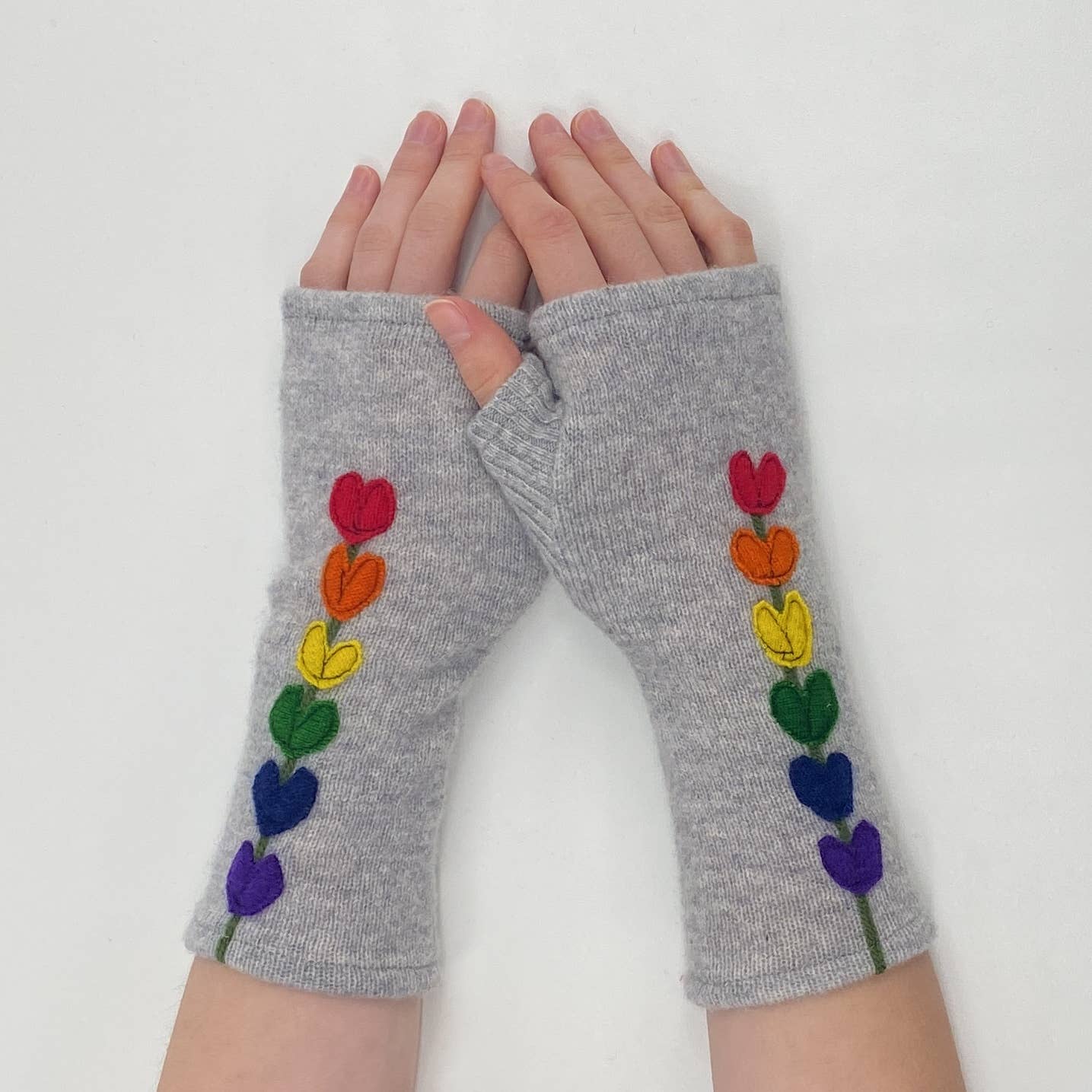 Fingerless Cashmere Gloves - Lupine